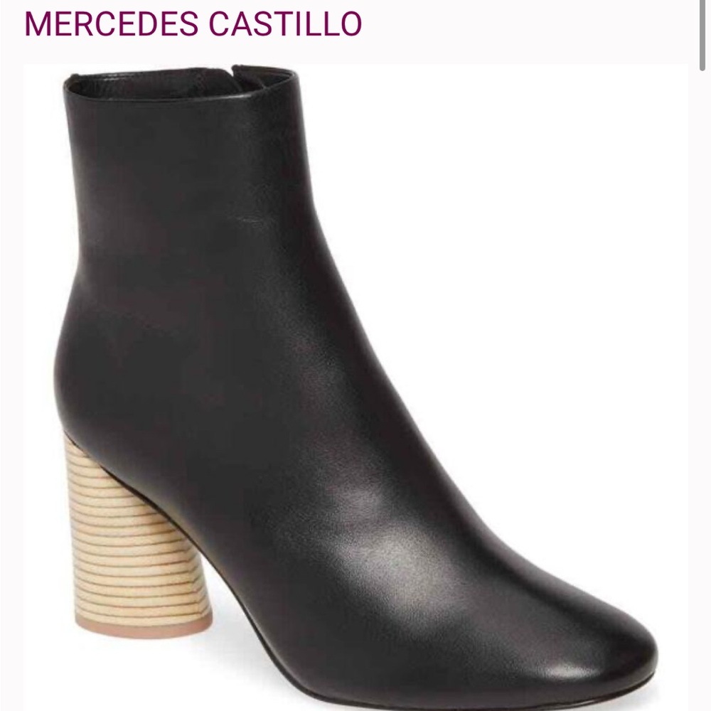 Mercedes Castillo Tamara Black Leather  Booties